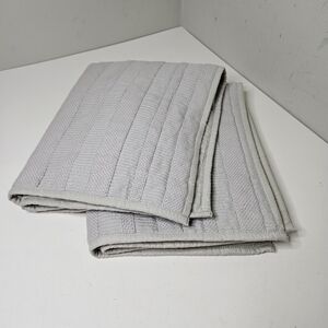 West Elm Textured Stripe Shams Set Gray Standard Pillow Size, 2 Shams